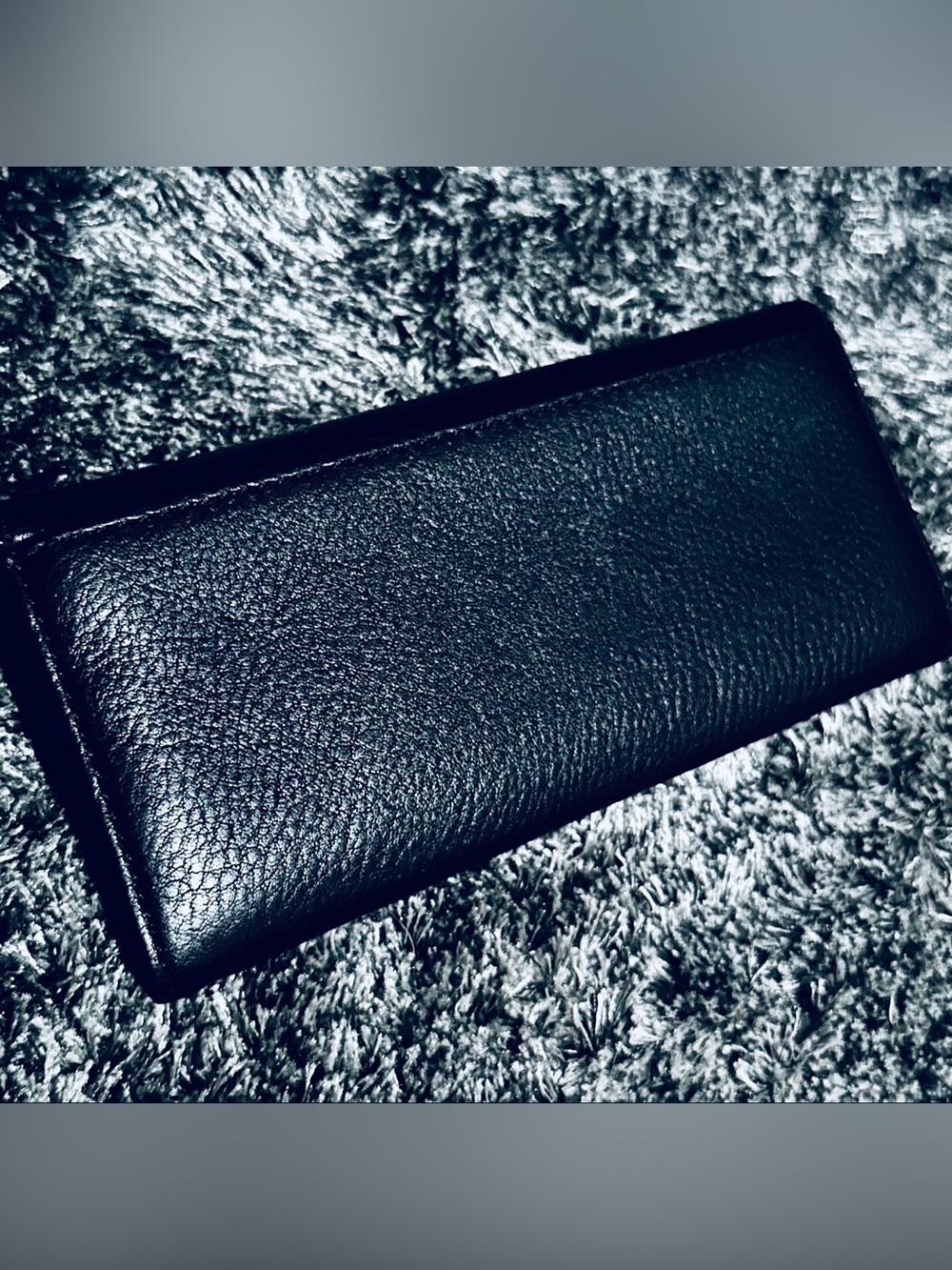 Michael Kors Black Leather Wallet with Gold Plaque Accent - Picture 2 of 4